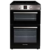 Russell Hobbs Electric Cooker 3 in 1 68L/37L Split Stainless Steel Double Oven with 3 Shelves, Full-Size Grill Pan, 4 Zone Induction Hob, Energy Efficient, Up to 2 Years Guarantee, RH60EDOIH6011SS