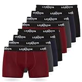 FM London 4/8-Pack Mens Boxers with Elastic Waist - Soft Boxer Shorts Men, Stretch Fit Underwear for Everyday Wear - Fitted Hipster Underwear