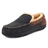 RockDove Men's Hearthfire Memory Foam Moc Slipper, Size 10 UK Men, Black