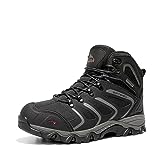 NORTIV 8 Men's Ankle High Waterproof Hiking Boots Backpacking Trekking Trails Shoes,Size 5.5,Army/Green/Black/Orange,160448_M,Size 9,Black/Dark/Grey,160448_M