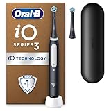 Oral-B iO3 Electric Toothbrush, 2 Toothbrush Heads, Pressure Sensor, Toothbrush for Adults with Travel Case, Gift Ideas for Him/Her, Matt Black