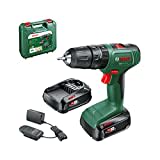 Bosch Home and Garden Cordless Combi Drill EasyImpact 18V-40 (2 batteries, 18 Volt System, in carrying case)