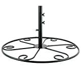 Woodside Bird Feeding Station Patio Stand Base, Heavy Duty Steel, Universal Up To 28mm, Large 60cm Diameter