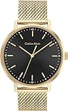 Calvin Klein Analogue Quartz Watch for Men with Gold Colored Stainless Steel mesh Bracelet - 25200049