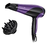 Remington Hair Dryer Ionic (Powerful, Fast Professional Styling, Diffuser, Concentrator, Ionic Conditioning for Frizz Free Hair, 3 Heat / 2 Speed Settings, Cool Shot, 2200W, Purple) D3190