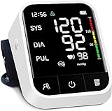 Blood Pressure Monitors CE Approved UK,JOPHY Monitor Upper Arm for Home Use Machine with BP Cuff LED Backlight Display Heart Rate Detection 2x99 Records,Cuff 22-42cm, Black