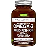 Omega-3 Wild Fish Oil & Astaxanthin, Highest Grade Triglyceride Form rTG Omega-3 EPA & DHA Fatty Acids 1000mg, Ultra Pure; Free from Environmental Toxins, Lemon Flavour, 180 Small Softgels, by Igennus