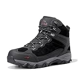 NORTIV 8 Men's Waterproof Hiking Boots Outdoor Mid Trekking Backpacking Mountaineering Shoes JS19004M,Size 12,Black,JS19004M