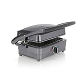 Cuisinart Grill & Sandwich Maker| Sandwich Toaster, Panini Press, Electric Grill Non-Stick Removable, Interchangeable Plates Health Grill, Less Oil Midnight Grey, Grsm4U