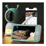 BOIFUN 2K Wifi Video Baby Monitor, App & 5'' Screen Control, Night Light, Motion&Cry Detection, PTZ, Auto Tracking, 3000mAh Battery,Humidity & Temperature Sensor, Baby Monitor with Camera Night Vision