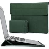 HYZUO 13 Inch Laptop Sleeve Case with Stand for 2024-2018 MacBook Air 13 M3 M2 M1, 2024-2016 MacBook Pro 13 M2 M1, 13 iPad Pro/Air M4 M2 2024, Surface Pro 11/10, XPS 13, with Pouch, Midnight Green