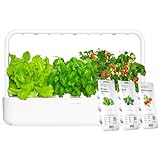 Click & Grow Indoor Herb Garden Kit with Grow Light | Easier than Hydroponics Growing System | Smart Garden for Home Kitchen Windowsill | Vegetable & Herb Garden Starter Kit with 9 plant pods, White