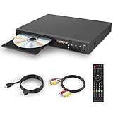 Blu-ray Player, Full HD 1080P Blu Ray DVD Player Play Multi Region DVDs and Region 2 BluRay DVD Players UK, Support USB Flash Drive, CD DVD Blu-ray Player with HDMI AV Coaxial Output (Zone 2 Blu-ray)