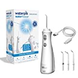 Waterpik Cordless Pearl Water Flosser, Electric Dental Flosser, Rechargeable Dental Plaque Removal Tool, Clean Between Teeth, Oral Irrigator, Ideal for Travel or Small Bathrooms, White, WF-13UK