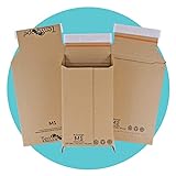 Triplast 50 x M1 Tenvolope M-Envelope (Boxed Size: 219 x 155 x 70mm) | Size Adjustable Amazon Style eCommerce Packaging | Use as Expandable Cardboard Rigid Envelope, Postal Box Mailer or Mailing Bag