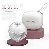 Momcozy M5 Hands Free Breast Pump, Wearable Breast Pump of Baby Mouth Double-Sealed Flange with 3 Modes & 9 Levels, Electric Breast Pump Portable - 24mm (1, Gray)