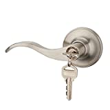 HENYIN Wave Lever Keyed Entry Door Lock/Door Knob Hardware Wave Handle and Closet Lockset(805SN-L)