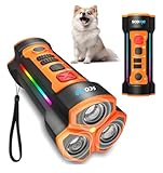 SCOVIE Dog Bark Deterrent Device, 51ft Range, Sonic Anti Barking Devices For Dogs, Ultrasonic Bark Stopper Tool For Puppy Small Medium Large Dogs, Stop Dog Barking, Indoor Outdoor Rechargeable