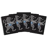 Oxford Campus Wirebound Notebook, A4 Size - Black, Pack of 5