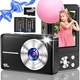 Digital Camera, Vlogging Camera Rechargeable Digital Cameras FHD 1080P 44MP Compact Camera with 16X Digital Zoom, Portable Mini Camera with 1 Battery