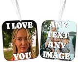 Personalised car air freshener photo text custom diffuser scented his hers mens womens Fathers day gift