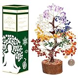 Seven Chakra Tree of Life, Crystal Tree for Positive Energy - Feng Shui Tree, Artificial Tree, Crystal Decoration, Money Tree, Handmade 7 Chakra Tree, Stone Tree, Healing Crystals, Spiritual Gifts