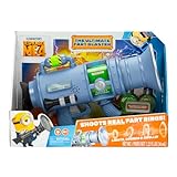 Despicable Me 4 The Ultimate Fart Blaster; Blasts out REAL Fart Rings of fog; Plays 15 Different Fart Sounds Lights Up and Emits Smells; It Includes 2 Different Scented Fart Formulas