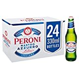 Peroni Nastro Azzurro Italian Lager, 24 x 330ml, 5% ABV, Brewed in Italy, Premium Lager