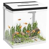 PawHut Aquarium 28L Glass Fish Tank w/Filter, LED Lighting, Water Pump