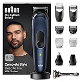 Braun All-in-One Style Kit Series 7 MGK7410, Beard Trimmer Men Rechargeable, 10-in-1 Kit for Hair Clippers Men Cordless, Beard Trimmer for Men, Hair and Beard Trimmers for Men, Manscaping