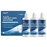 Amazon Basic Care All-In-One Solution with Sodium Hyaluronate for Soft Contact Lenses, 360ml, Pack of 3