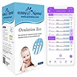 Easy@Home 25 x Ovulation Test Strips, Ovulation Predictor Kit, Powered by Premom Ovulation Predictor iOS and Android App, 25 LH Strips