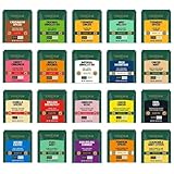 VAHDAM, Assorted Tea Sampler (20 Variants, 40 Pyramid Tea Bags) Premium Tea Gift Set | Individually Wrapped Long Leaf Tea Bags | Black Tea, Green Tea, Chai Tea, Herbal Tea & more