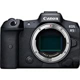 Canon EOS R5 Full-Frame Mirrorless Camera with 8K Video, 45 Megapixel Full-Frame CMOS Sensor, DIGIC X Image Processor, Dual Memory Card Slots, and Up to 12 fps Mechnical Shutter, Body Only