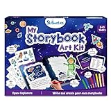 Skillmatics Storybook Art Kit - Space Explorers Art Kit for Kids, Write & Create Storybooks, Creative Activity for Boys & Girls, DIY Kit, 150+ Stickers, Gifts for Ages 5, 6, 7, 8, 9, 10