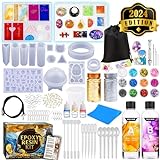 Zoncolor Resin Kits for Beginners, Resin Jewelry Making Kit with Molds and Resin Making Supplies - Silicone Casting Tools Set and Clear Epoxy Resin for DIY Craft Christmas Gifts for for Adults & Kids