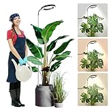 wolezek Grow Lights for Indoor Plants, 80 LEDs Full Spectrum Grow Light, 3 Colors Plant Lights Indoor with 360° Gooseneck, 6/12/16H Timer, 5 Brightness, Height Adjustable Up to 65", Black