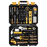 DEKO 100 Piece Home Repair Tool Set,General Household Hand Tool Kit with Plastic Tool Box Storage