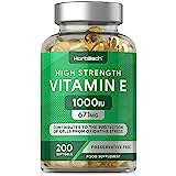 Vitamin E Capsules 1000iu | 200 Count | High Strength Vitamin E as DL-Alpha Tocopheryl Acetate | No Artificial Preservatives | by Horbaach