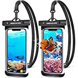 UNBREAKcable Waterproof Phone Case, 2-Pack IPX8 Universal Waterproof Phone Pouch Dry Bag for iPhone 16 15 14 13 12 11 Pro Max XR X XS SE 2022 Samsung S24 S23 S22 Ultra S21 Huawei P60 Mate 60 up to 7"