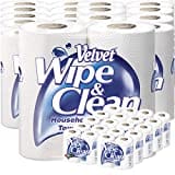 Velvet Wipe & Clean Excellent Value Thick & Strong Kitchen Household Towels 20 Rolls Total