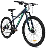 Huffy Korros 26 Inch Men's Mountain Bike Blue Hardtail Front Suspension + Shimano 21 gears