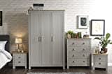 GFW - The Furniture Warehouse Lancaster Grey or Cream Bedroom Sets - 3 or 4 Piece (4 Piece, Grey)