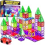 Desire Deluxe Magnetic Building Blocks Tiles STEM Toy Set 57PC – Kids Learning Educational Construction Toys for Boys Girls Present Age 3 4 5 6 7 Year Old - Gift