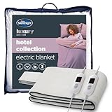 Silentnight Hotel Collection Double Electric Blanket - Luxury Cosy Comfort Covered in a Super Soft Fleece Fabric - Full Mattress Coverage with Easy Fit Straps - 3 Heat Settings, 193 x 137cm, Double