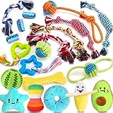 Leipple 20 Pack Luxury Dog Chew Toys for Puppy, Cute Small Dog Toys with Ropes Puppy Chew Toys, Interactive Dog Toys and Squeaky Puppy Toys for Small Dogs