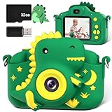 GREENKINDER Kids Camera, Kids Camera 2.0” Screen with 32GB Card, 20MP & 1080P HD Kids Digital Camera, Childrens Selfie Camera for 3-12 Years Old Boys and Girls Birthday Christmas Kids Toys Gifts