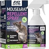 AMZ BRAND Premium Mouse Repellent Spray - Anti-Rat Peppermint Oil Spray for Indoor Use - 250ml - Natural Mint Extract with Pleasant Scent - Non Toxic