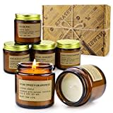 Scented Candles Gift Set for Women, 6 Pack 3.5 Oz Candles Set, 150 Hours Long Burning Soy Wax Candles Jar Aromatherapy Candles for Stress Relief, Birthdays, Weddings, Christmas Gifts, Yoga, Bath