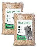 Munnie Cat Litter 2X 30L - Biodegradable, Dust-Free Unscented Cat Litter, Ultra-Absorbent Wood Pellets for Cats & Kittens, Natural Cat-Litter for Housetraining, Non-Clumping, Litter Granules, Pet-Safe